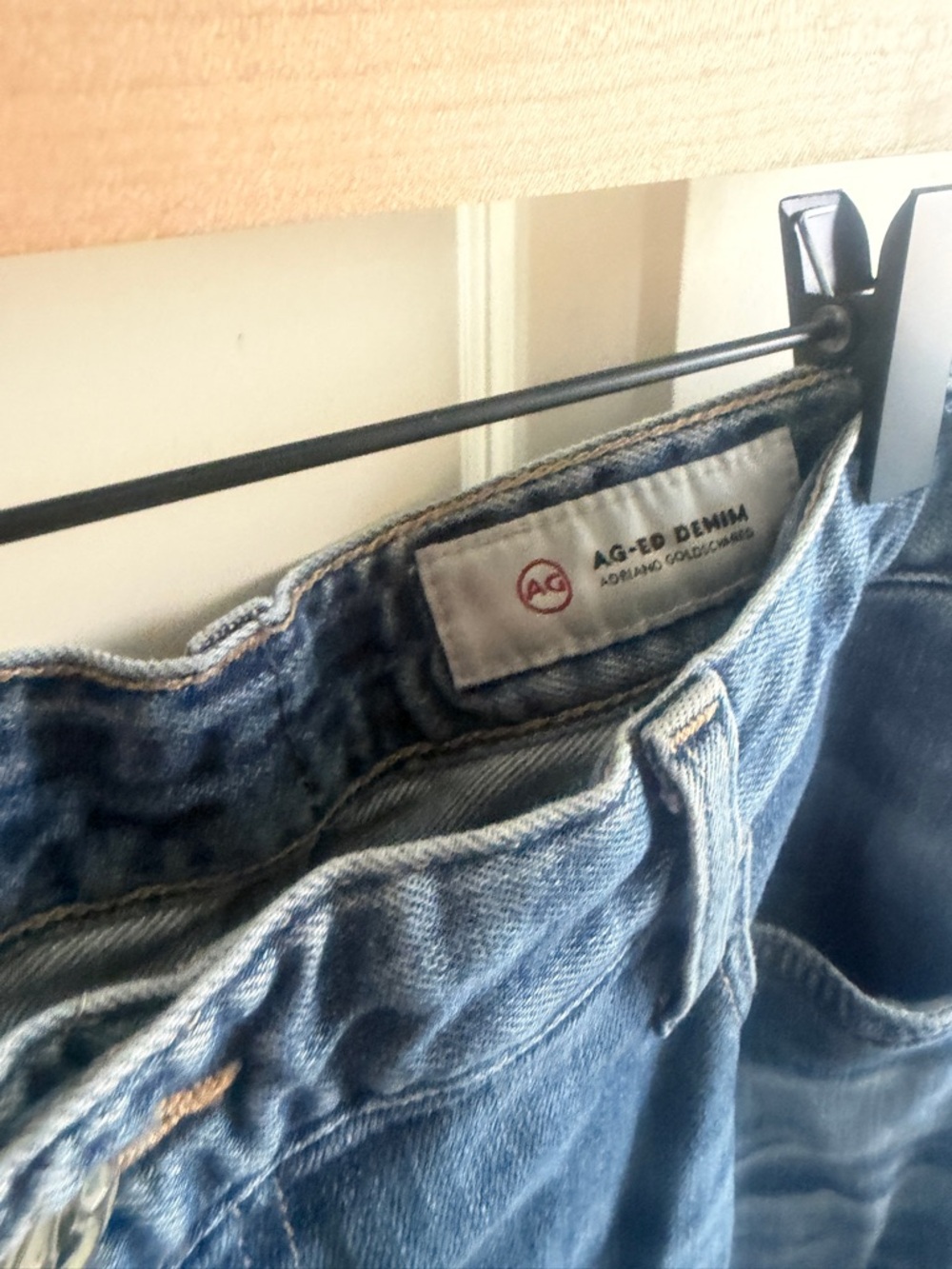 Ag Adriano Goldschmied ex boyfriend slim jeans size 33. Broken in perfection. - Picture 3 of 13